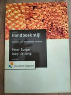 Handboek stijl Peter Burger Jaap de Jong, Ophalen of Verzenden, Zo goed als nieuw, HBO, Alpha
