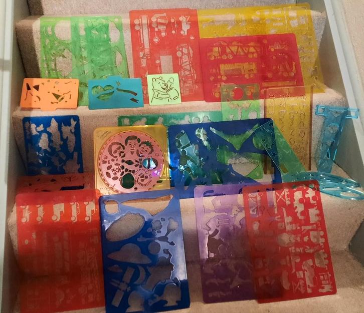 Diverse teken sjablonen, Hobby en Vrije tijd, Tekenen, Zo goed als nieuw, Overige typen, Ophalen of Verzenden