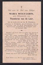 Welvaarts Maria 1844 Schijndel 1901 Liempde, Ophalen of Verzenden, Bidprentje
