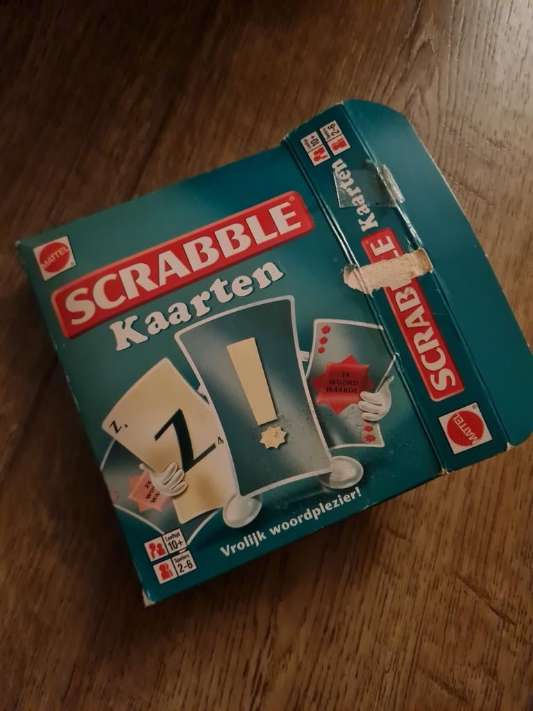 Scrabble Kaarten - Leuk Woordspel!, Een of twee spelers, Ophalen of Verzenden, Gebruikt, Mattel