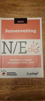 examenbundel Samenvatting Nederlands/Engels, HAVO, Engels, Zo goed als nieuw, Ophalen