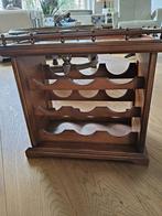 Antiek wijnkastje met afneembaar dienblad, Huis en Inrichting, Woonaccessoires | Wijnrekken, Ophalen, Hout, Minder dan 50 cm