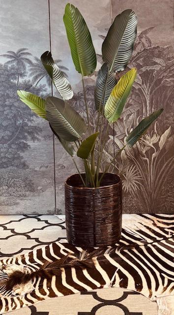 POTLOODRIET CRESPI STYLE PLANTENBAK PLANTENMAND MAND ROTAN  beschikbaar voor biedingen