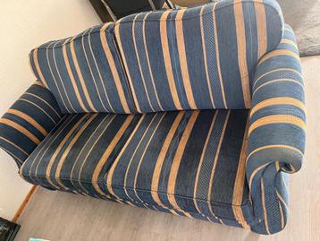 Tweezitsbank blauw/goud beschikbaar voor biedingen