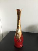 Vintage Kan Vaas met Gouden Details, Gebruikt, 50 tot 75 cm, Ophalen of Verzenden, Glas