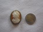 9.  Schitterende oude broche/hanger, camee schelpgestoken, Ophalen