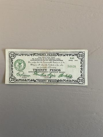 Filipijnen noodgeld 20 pesos 1944  N221816 beschikbaar voor biedingen