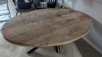 Ovale Mango houten Eettafel, Ophalen, 100 tot 150 cm, 200 cm of meer, Zo goed als nieuw