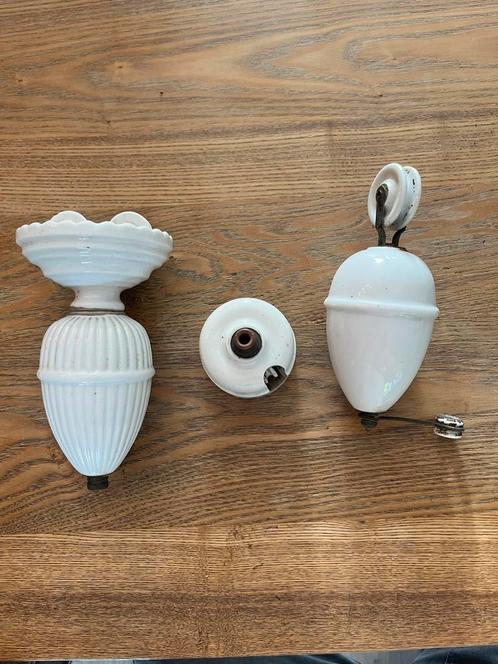 Vintage Porseleinen Lamp Katrol & Contragewicht, Antiek en Kunst, Antiek | Lampen, Ophalen