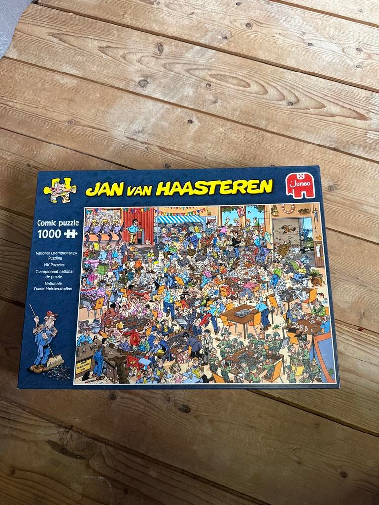 Nk  puzzelen jan van Haasteren, Ophalen of Verzenden, 500 t/m 1500 stukjes, Zo goed als nieuw