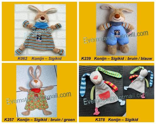 konijn konijntje Sigikid, Kinderen en Baby's, Speelgoed | Knuffels en Pluche, Zo goed als nieuw, Konijn, Ophalen