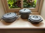 Set emaille pannen, Huis en Inrichting, Keuken | Potten en Pannen, Ophalen of Verzenden, Zo goed als nieuw, Overige materialen