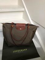 Longchamp Le Pliage schoudertas L Khaki origineel, Groen, Overige merken, Gebruikt, Leer