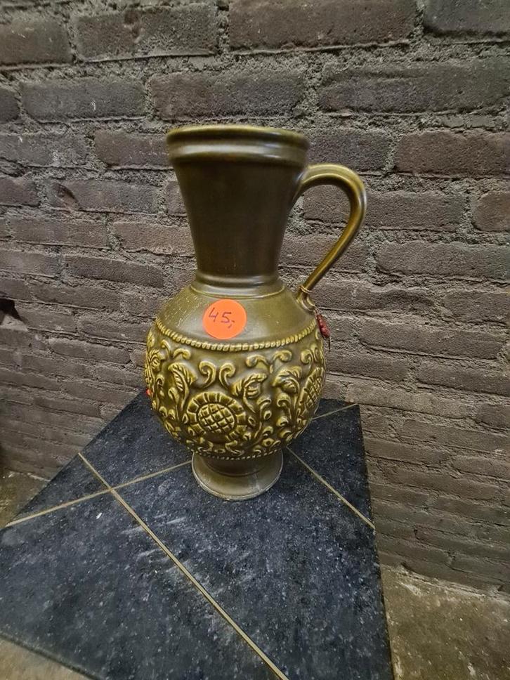 Vintage Jasba West-Germany  keramieken vaas 36cm 1637-35 €45, Antiek en Kunst, Antiek | Keramiek en Aardewerk, Ophalen
