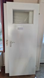 binnendeur opdek met glas, Doe-het-zelf en Verbouw, Deuren en Horren, Ophalen, Gebruikt, Minder dan 80 cm, Binnendeur