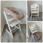 Stokke Tripp Trapp wit+babyset,2 standen newborn,teddy hoes, Ophalen of Verzenden, Zo goed als nieuw, Stokke Tripp Trapp, Stoelverkleiner
