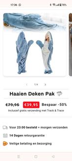 Haai pak deken Onesie Gratis Verzending, Nieuw, Film of Tv, Ophalen of Verzenden, Kostuum