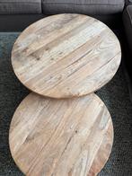 Salontafel set met tijdschriften plateaus, Ophalen, Rond, 50 tot 100 cm, Zo goed als nieuw