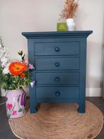 Ladekast, 4 lades, halkast, kastje, gerestyled, Huis en Inrichting, Kasten | Ladekasten, Ophalen, Eikenhout, Gerestyled, 50 tot 100 cm