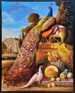 A.Moreno- Groot schilderij met pauwen en fazant, Antiek en Kunst, Ophalen