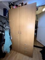 Houten kledingkast planken wit, Ophalen, Zo goed als nieuw, Overige houtsoorten, Met deur(en)