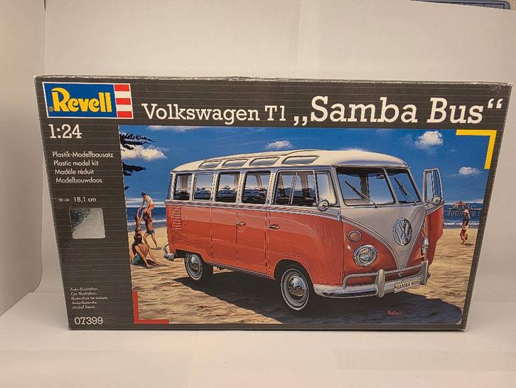 Revell VW T1 Samba bus, Hobby en Vrije tijd, Modelbouw | Auto's en Voertuigen, Zo goed als nieuw, Auto, Groter dan 1:32, Revell