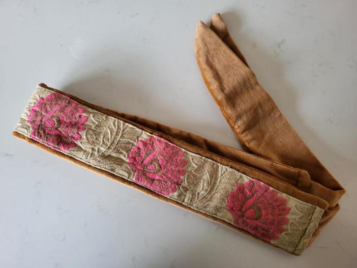 Riem Moonshine Vintage, Kleding | Dames, Riemen en Ceinturen, Zo goed als nieuw, Tailleriem, 100 cm of meer, 5 cm of meer, Bruin