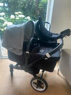 Bugaboo donkey duo grey tweeling zwart frame, Ophalen, Zo goed als nieuw, Kinderwagen of Buggy