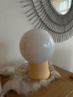 Vintage tafellamp/ bollamp uit de jaren ‘70 creme/ wit, Huis en Inrichting, Ophalen of Verzenden, Zo goed als nieuw, Kunststof