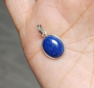 Zilveren hanger met natuurlijke Lapis Lazuli zilver 925 beschikbaar voor biedingen