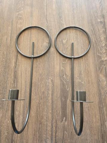 2 Wandkaarsenhouder - 46cm Hoog beschikbaar voor biedingen