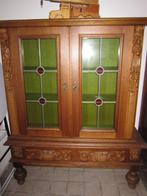 Servieskast / Buffetkast met glas in lood, Antiek en Kunst, Antiek | Meubels | Kasten, Ophalen