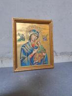 Maria schilderij 23x28 cm, Verzamelen, Religie, Gebruikt, Ophalen of Verzenden