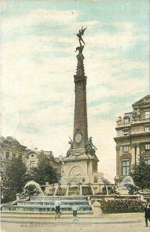 (381-228-041) Bruxelles Monument Anspach, Verzamelen, Ansichtkaarten | Buitenland, Duitsland, Voor 1920, Verzenden