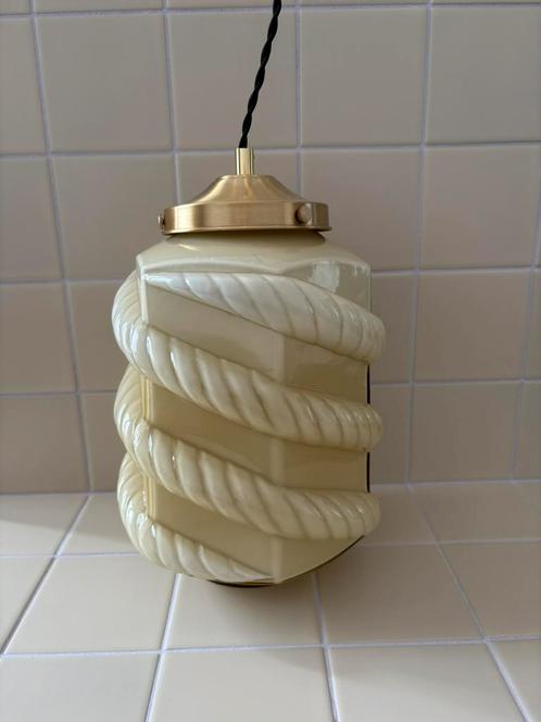 Franse skyscraper, antieke hanglamp, vintage lamp, hallamp, Antiek en Kunst, Antiek | Lampen, Ophalen of Verzenden