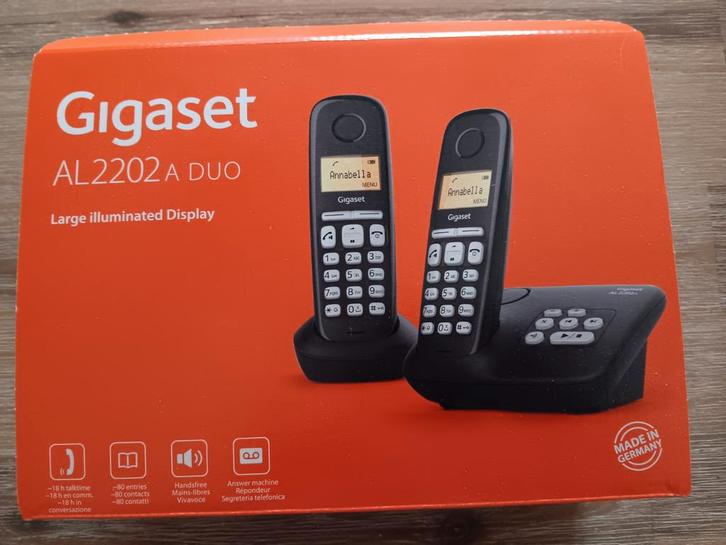 Gigaset AL2202 duo draadloze telefoon, Telecommunicatie, Vaste telefoons | Handsets en Draadloos, Nieuw, Ophalen of Verzenden