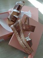 Alma & Pena wedges met leer, maat 39 NIEUW in doos, Kleding | Dames, Schoenen, Alma & Pena, Bruin, Nieuw, Ophalen of Verzenden