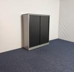 Roldeurkast Ahrend, aluminium/zwart, H144 x B120 x D45 cm., Ophalen, Gebruikt