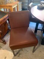 6 leren eetkamer stoelen, Antiek en Kunst, Ophalen of Verzenden