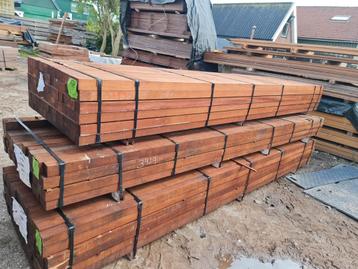 Hardhout palen balken 6x6x400 cm bezorgen mogelijk  beschikbaar voor biedingen