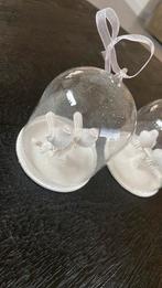 Gllazen ballen vogeltjes in een stolp, Diversen, Kerst, Ophalen of Verzenden, Gebruikt