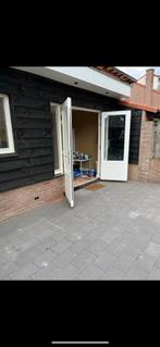 Tuindeuren met kozijn en zijruitjes - 2,45x2,13m, Ophalen of Verzenden, Hout, 120 cm of meer, 215 cm of meer