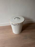 Vintage Metalen Afvalemmer / Trash Can, Ophalen, Gebruikt, 50 tot 75 cm, Metaal