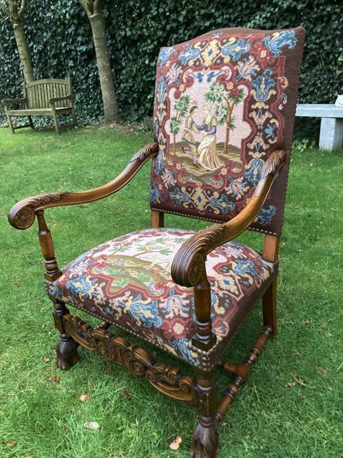 hoge fauteuil antiek "ridder"stoel, Antiek en Kunst, Antiek | Meubels | Stoelen en Banken, Ophalen