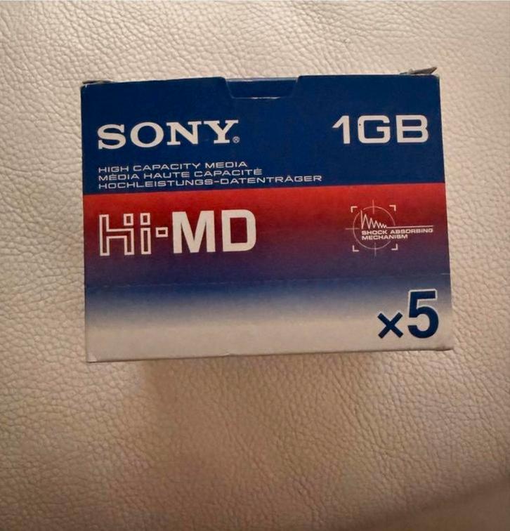 Doosje van 5  Sony 1GB Hi-MD MiniDisc - Nieuw! Zeldzaam md, Audio, Tv en Foto, Walkmans, Discmans en Minidiscspelers, Minidisc-speler