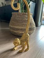 Aap met lange krulstaart goud, Huis en Inrichting, Woonaccessoires | Overige, Ophalen of Verzenden, Nieuw