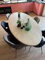 Eettafel ovaal 230 x 110 cm, Huis en Inrichting, Tafels | Eettafels, Ophalen, Gebruikt, 100 tot 150 cm, Eikenhout