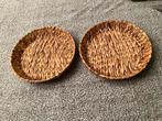 2 rond gevlochten van zeegras rotanmanden, Huis en Inrichting, Woonaccessoires | Schalen en Manden, Ophalen of Verzenden, Zo goed als nieuw