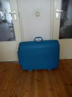 Grote koffer, blauw, Hard kunststof, Zo goed als nieuw, 70 cm of meer, Wieltjes