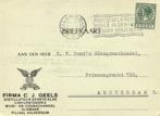 Firma C.J. Geels, filaal Hilversum - 12.1931 - briefkaart, Ophalen of Verzenden, Briefkaart